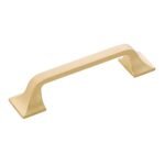 Hickory Hardware H076701-BGB Forge Collection Pull. 3-3/4 Inch (96mm) Hole Center. Brushed Golden Brass Finish