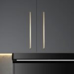 POVEFONK 6 Pack 15 Inch (381mm) Brushed Brass Kitchen Cabinet Handles and Drawer Pulls - Gold Hardware for Cabinets and Dressers - 图片 5