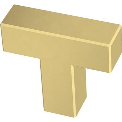 Franklin Brass Simple Modern Square (30-Pack) Cabinet Knobs | Satin Gold Handles for Dresser Furniture Drawers/Kitchen/Door/Bathroom | 1-1/4 P46678K-523-B3