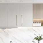 POVEFONK 6 Pack 15 Inch (381mm) Brushed Brass Kitchen Cabinet Handles and Drawer Pulls - Gold Hardware for Cabinets and Dressers - 图片 4